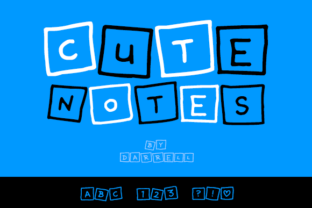 Cute Notes: A Whimsical Decorative Font for Playful Brand Identity