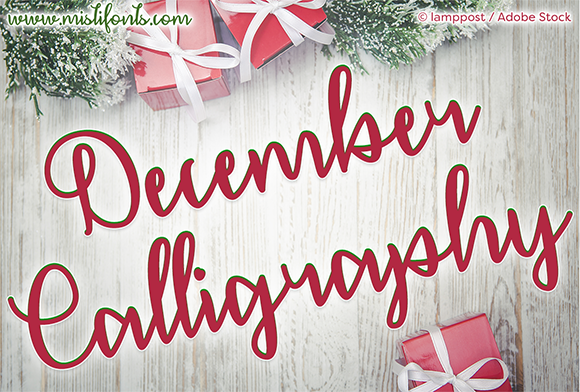 December Calligraphy: A Festive Font for Elegant Design