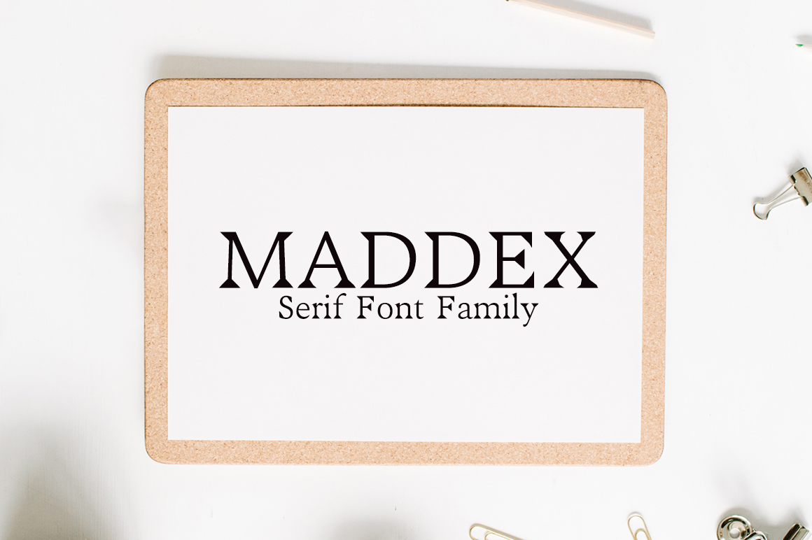 Maddex: A Serif Font for Editorial Elegance