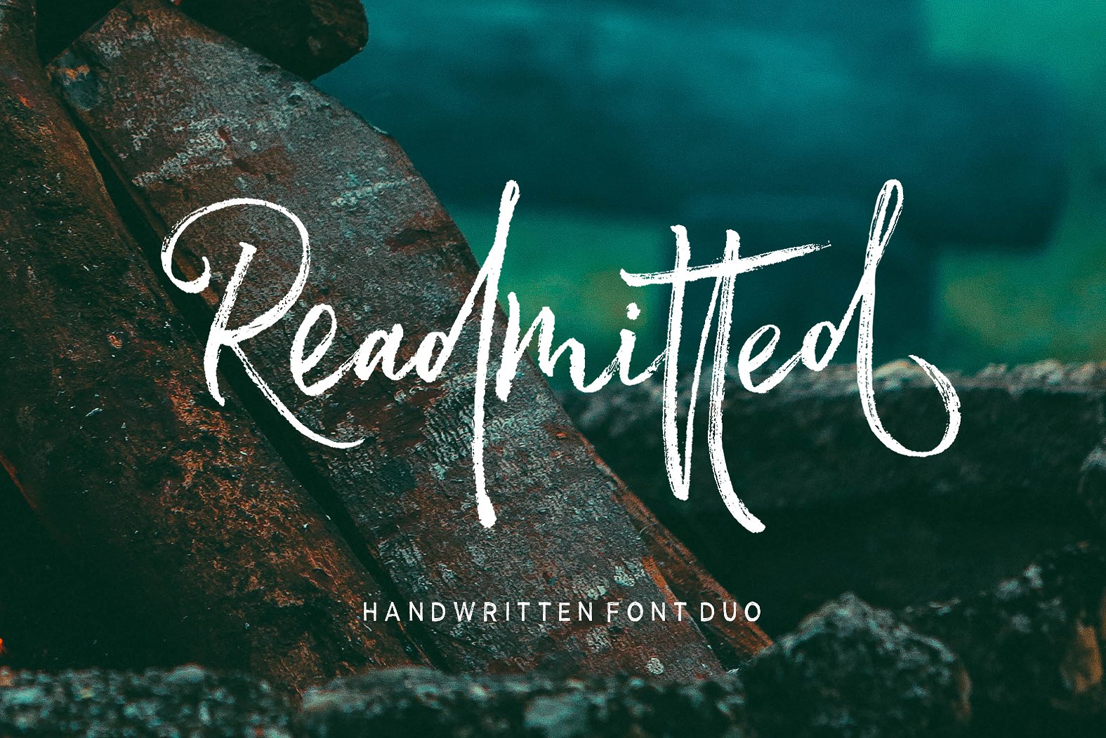 Readmitted Font Duo: A Handwritten Script + Sans Serif Pair for Real Crafters